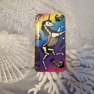 Hot Topic Skeleton Unicorn Flat Clutch Wallet